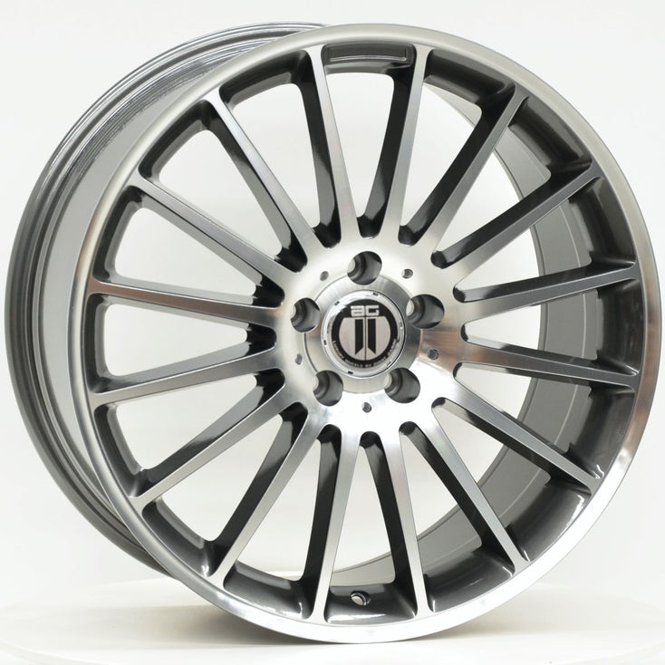 Load image into Gallery viewer, AM550 19 Inch Staggered ET44 Grey Machined Face