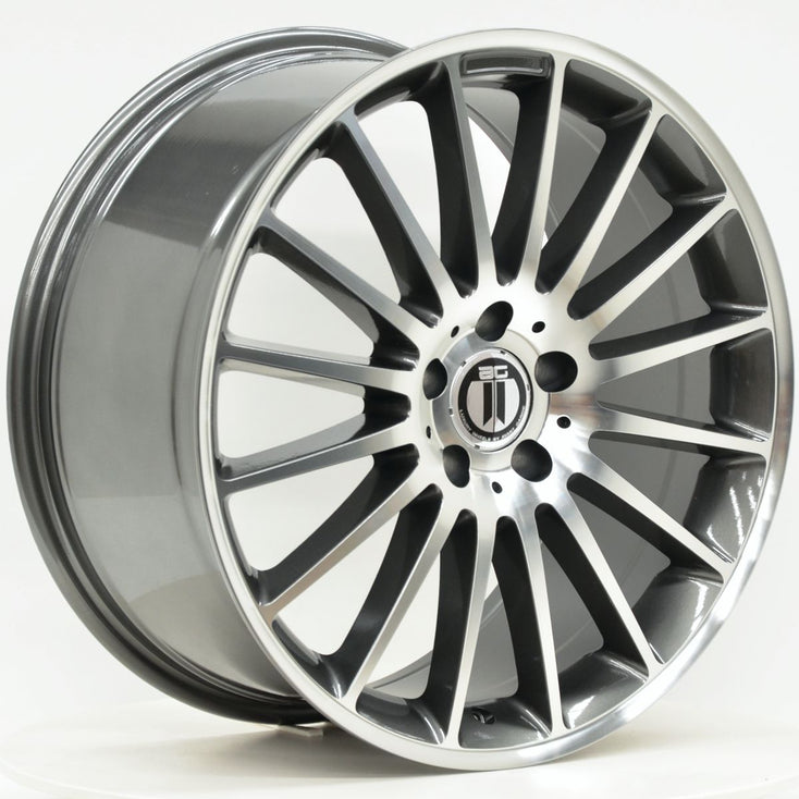Load image into Gallery viewer, AM550 19 Inch Staggered ET44 Grey Machined Face