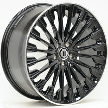 Load image into Gallery viewer, AM580 20 Inch Staggered ET36 Black Machined Lip