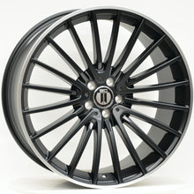 Load image into Gallery viewer, AM600 22x10 ET50 5/112 Black Machined Lip