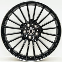 Load image into Gallery viewer, AM600 20 Inch Staggered ET25 Gloss Black Machined Lip
