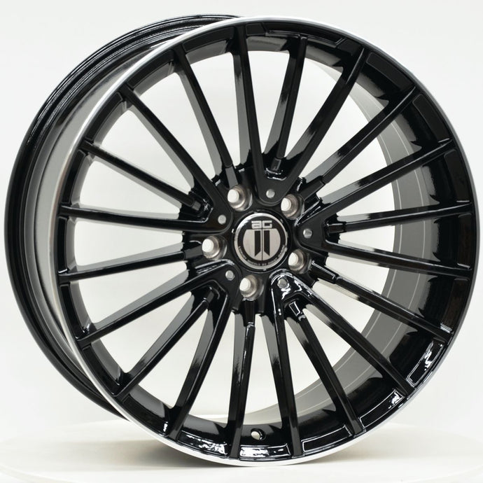AM600 20 Inch Staggered ET25 Gloss Black Machined Lip