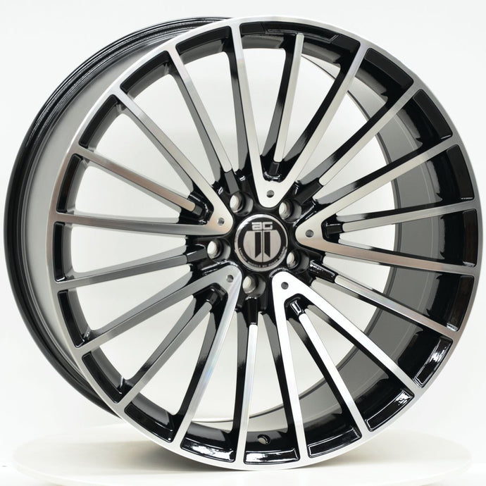 AM600 20x8.5 ET45 5/112 Black Machined Face