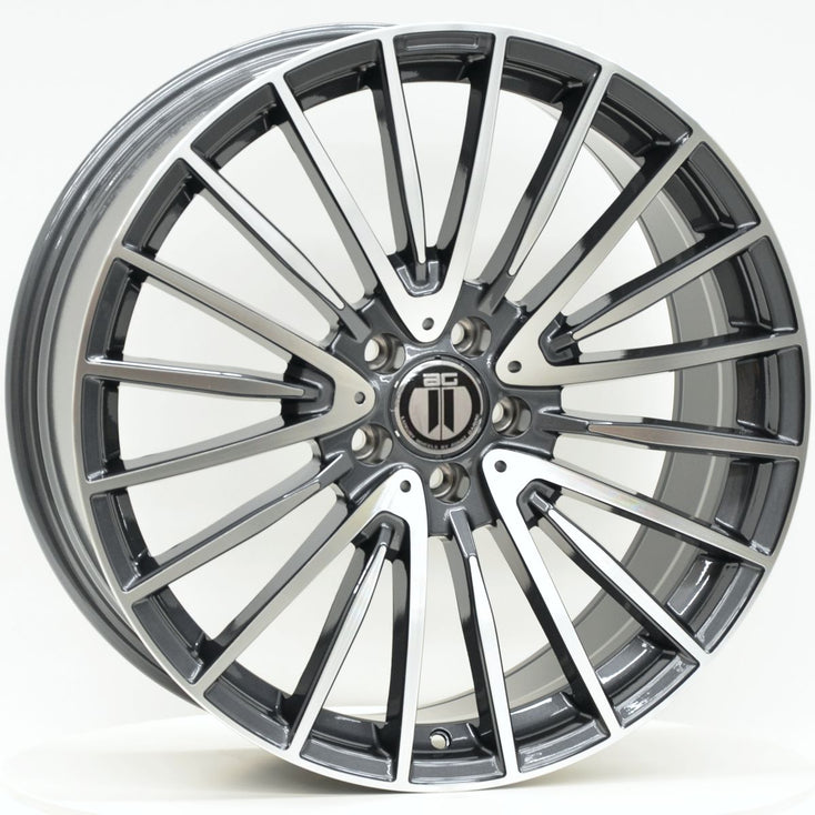 Load image into Gallery viewer, AM600 20 Inch Staggered ET35 Dark Grey Machined Face