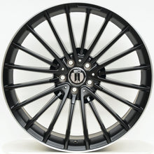 Load image into Gallery viewer, AM600 19 Inch Staggered ET45 Black Machined Lip
