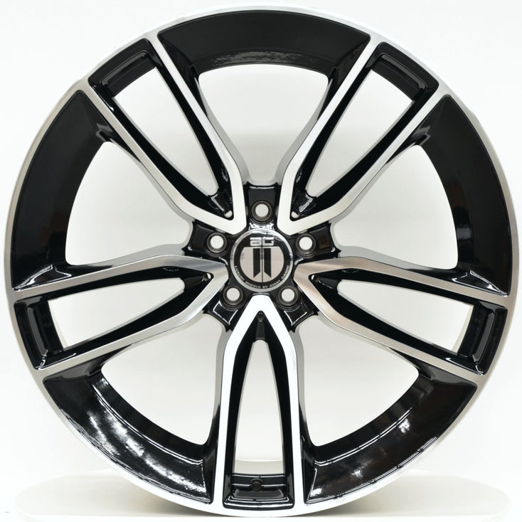 Load image into Gallery viewer, AM613 22 Inch Staggered Black Machined Face