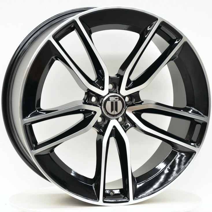 Load image into Gallery viewer, AM613 22 Inch Staggered Black Machined Face