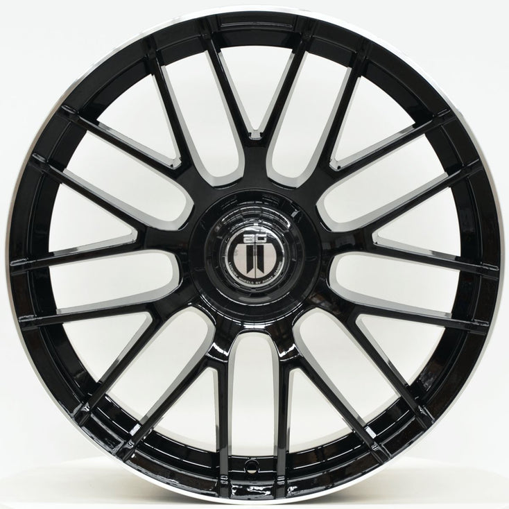 Load image into Gallery viewer, AM635 20 Inch Staggered ET38 Gloss Black Machined Lip