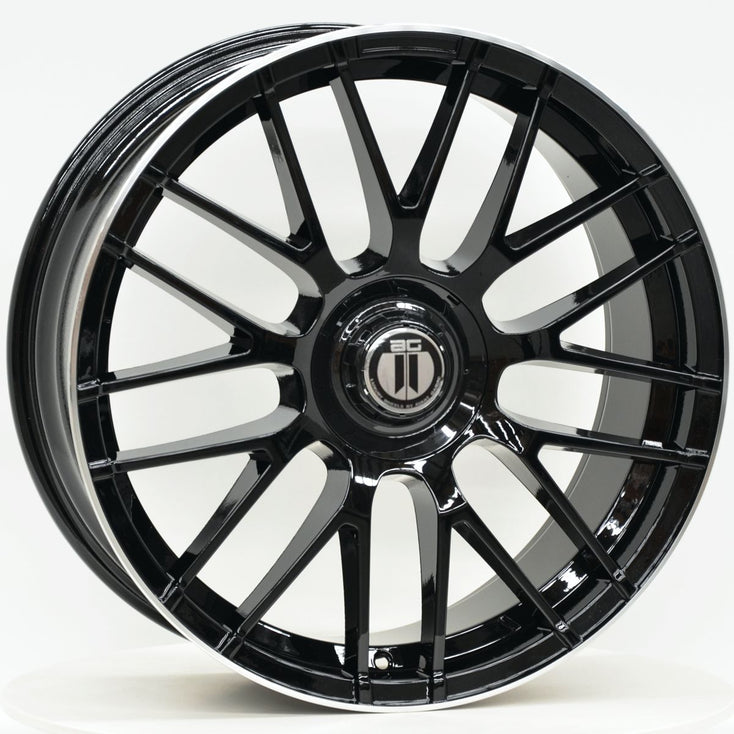 Load image into Gallery viewer, AM635 19x8.5 ET42 5/112 Black Machined Lip