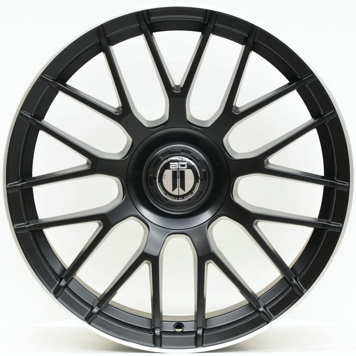 Load image into Gallery viewer, AM635 18x8 ET44 5/112 Satin Black Machined Lip