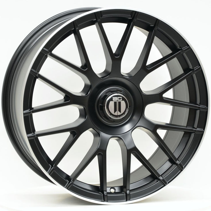 Load image into Gallery viewer, AM635 18x8 ET44 5/112 Satin Black Machined Lip