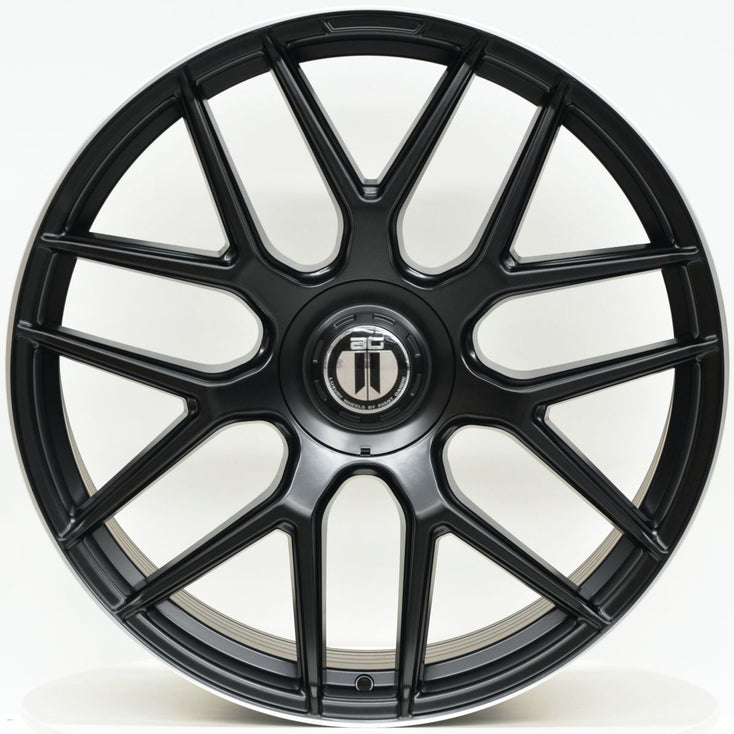 Load image into Gallery viewer, AM636 20 Inch Staggered ET38 Black Machined Lip