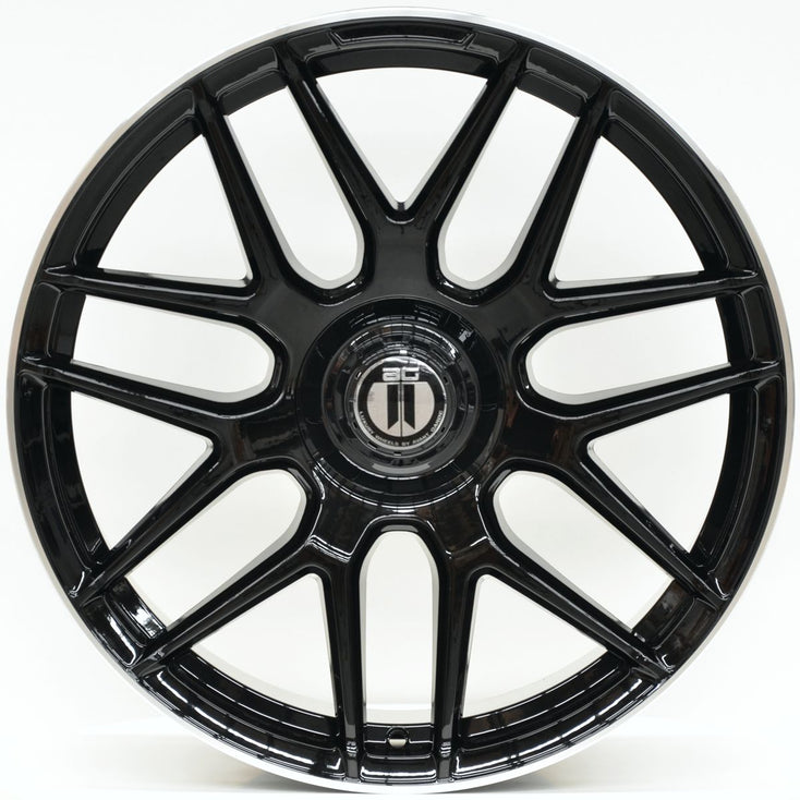 Load image into Gallery viewer, AM636 20 Inch Staggered ET35 Gloss Black Machined Lip