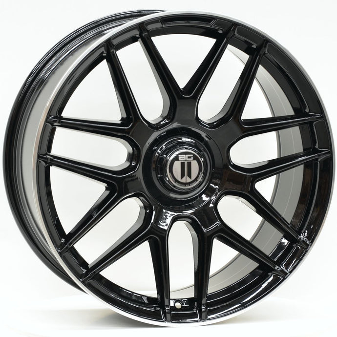 AM636 20 Inch Staggered ET35 Gloss Black Machined Lip