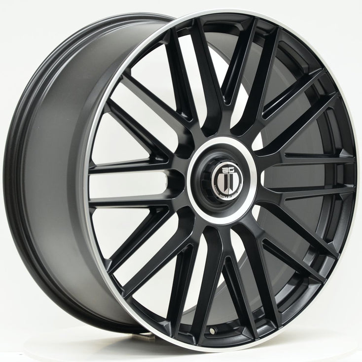 Load image into Gallery viewer, AM637 22 Inch Staggered Satin Black Machined Lip