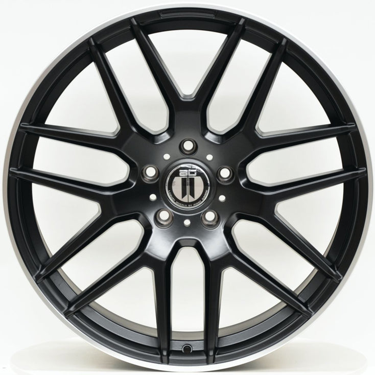 Load image into Gallery viewer, AM638 22x10 ET45 5/130 Black Machined Lip
