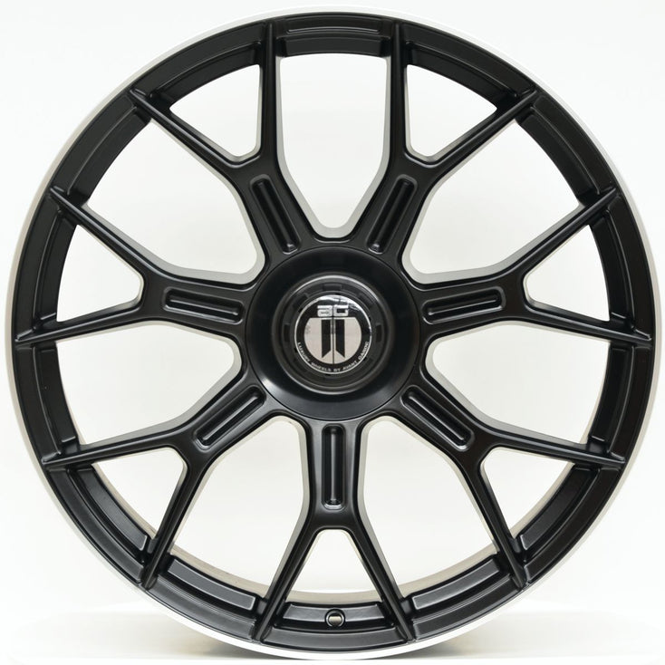 Load image into Gallery viewer, AM639 21 Inch Staggered ET34 Black Machined Lip