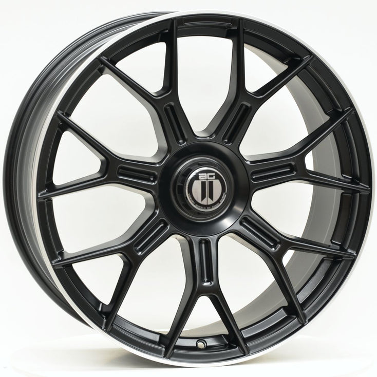 Load image into Gallery viewer, AM639 21 Inch Staggered ET34 Black Machined Lip