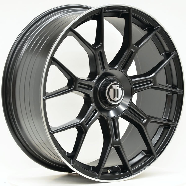 Load image into Gallery viewer, AM639 21 Inch Staggered ET34 Black Machined Lip