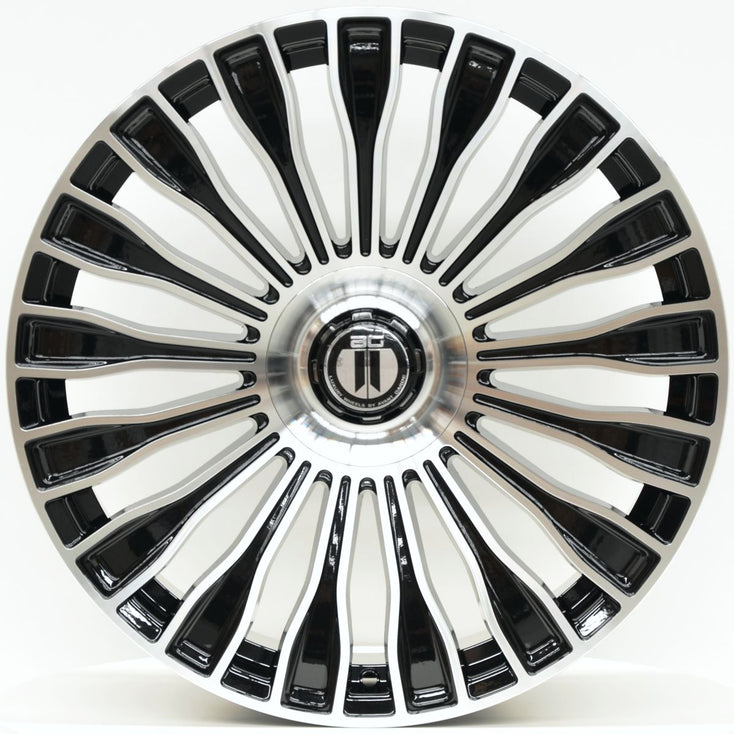 Load image into Gallery viewer, AM650 20 Inch Staggered ET35 Black Machined