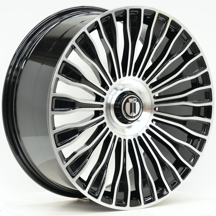 Load image into Gallery viewer, AM650 20 Inch Staggered ET35 Black Machined