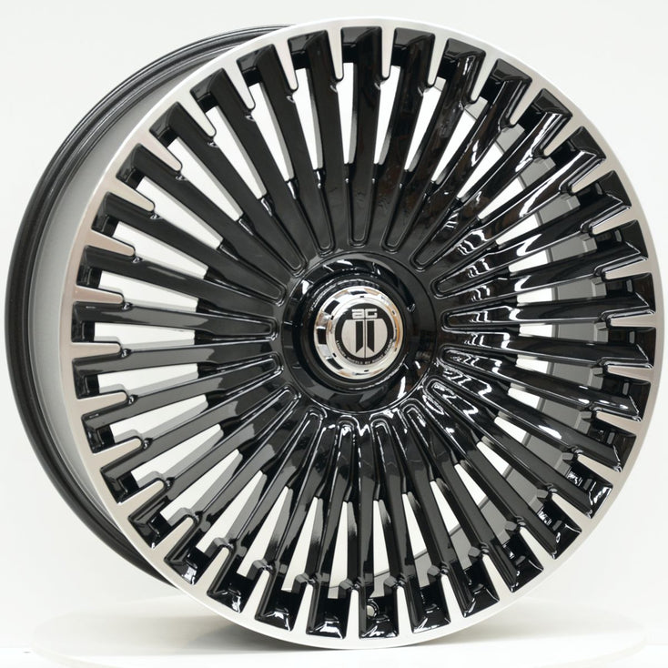 Load image into Gallery viewer, AM670 22x9.5 ET30 5/112 Black Machined Face