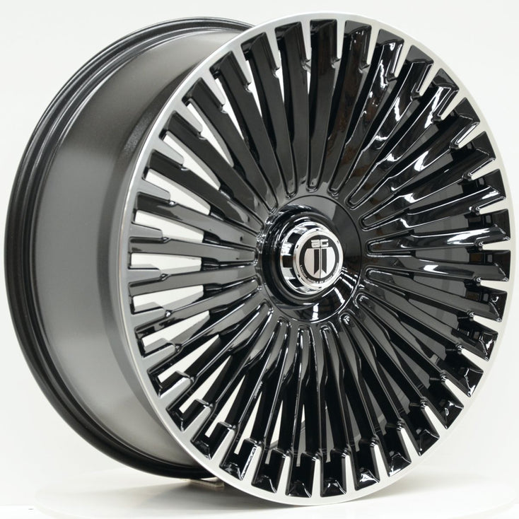 Load image into Gallery viewer, AM670 22x9.5 ET30 5/112 Black Machined Face