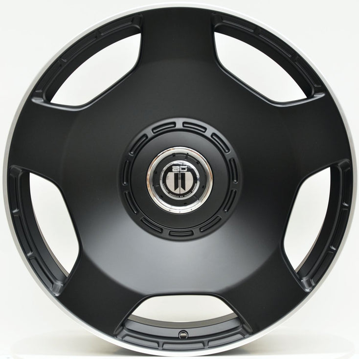 Load image into Gallery viewer, AM698 22x9.5 ET22 5/130 Black Machined Lip