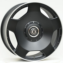 Load image into Gallery viewer, AM698 22x9.5 ET22 5/130 Black Machined Lip
