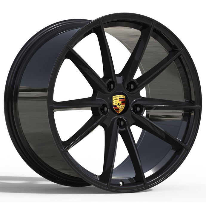 Forged PS2 OEM Plus 20/21 Inch Staggered Wheels Gloss Black - Porsche 911/992