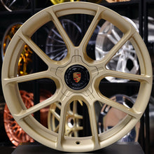 Load image into Gallery viewer, Forged PS06 Satin Light Gold 20 Inch Staggered Wheels - Porsche 911 991
