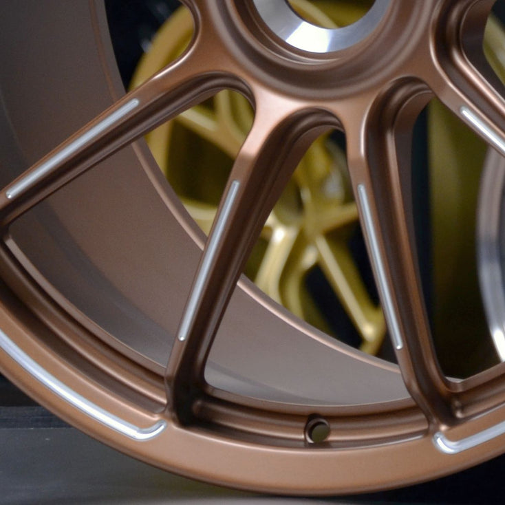Load image into Gallery viewer, Forged PS07 Dark Gold 20/21 Inch Staggered Wheels - Porsche 911 992 GT3