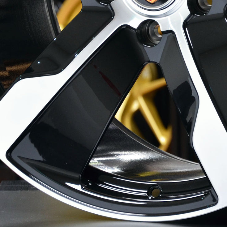 Load image into Gallery viewer, Forged PS18 Black Machined 21 Inch Staggered Wheels - Porsche Taycan
