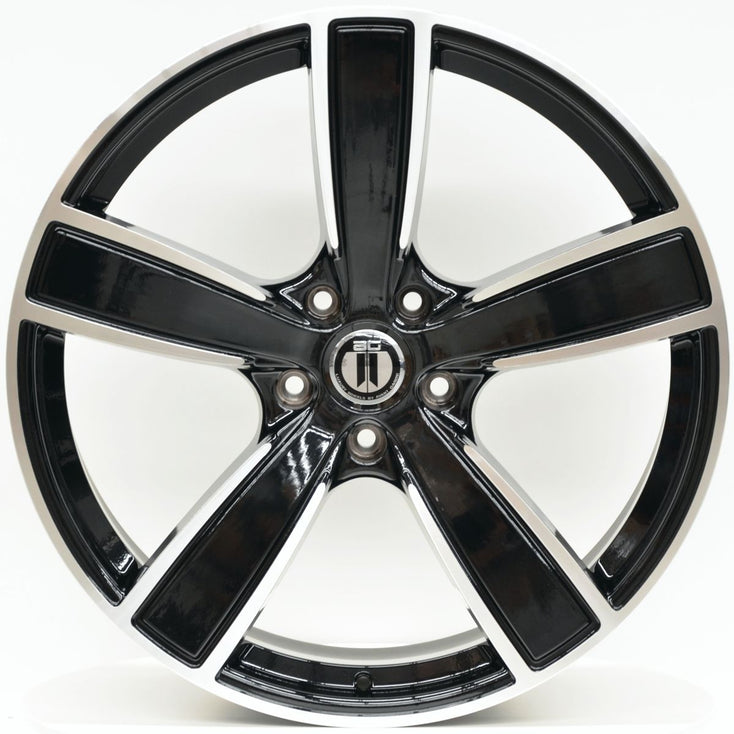 Load image into Gallery viewer, GTS 22 Inch 5/130 Black Machined Wheels - PORSCHE CAYENNE