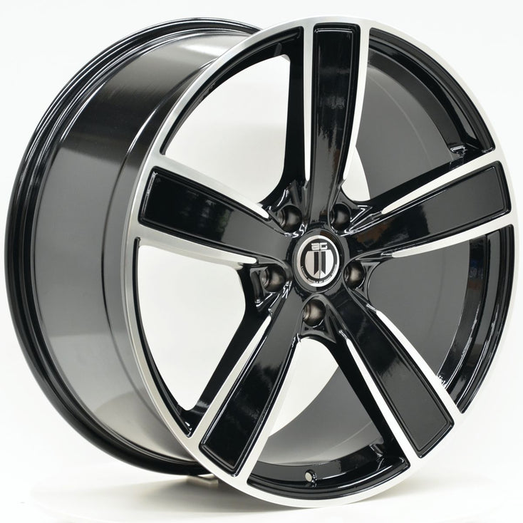 Load image into Gallery viewer, GTS 22 Inch 5/130 Black Machined Wheels - PORSCHE CAYENNE