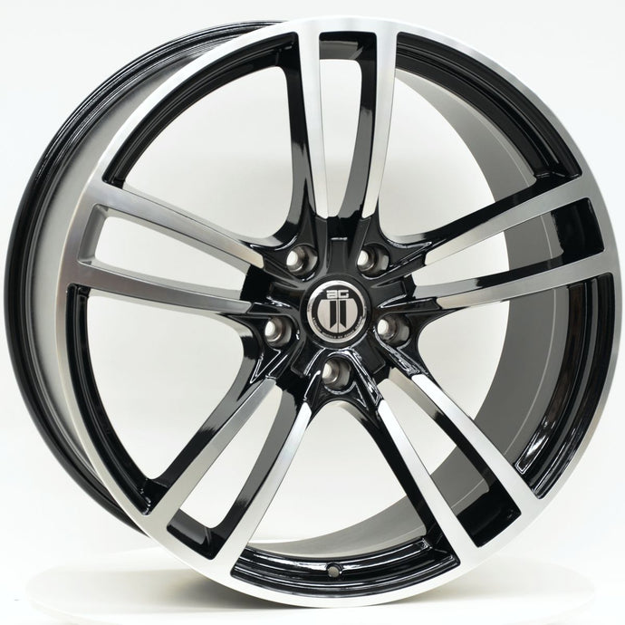 TURBO 22 Inch 5/130 Black Machined Wheels - PORSCHE CAYENNE