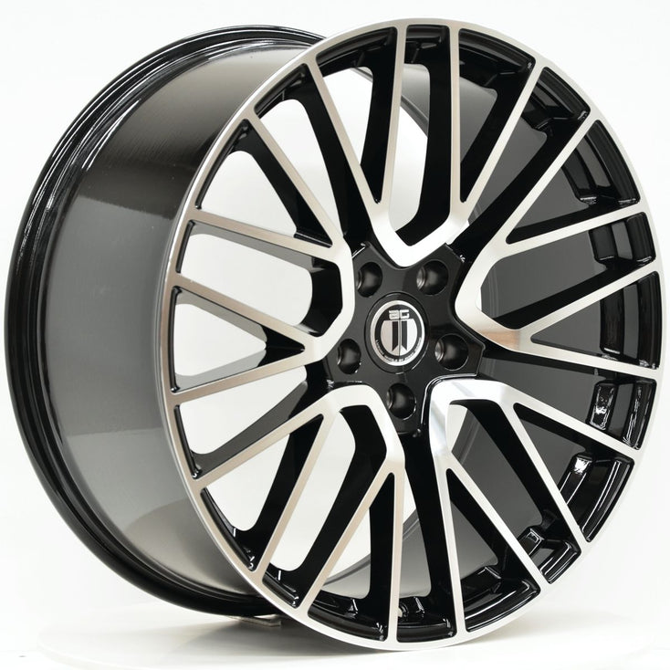 Load image into Gallery viewer, V10 22 Inch Staggered Black Machined Wheels - PORSCHE CAYENNE 9Y