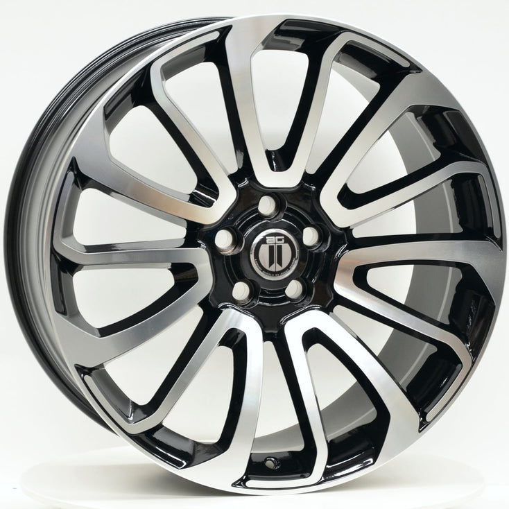 Load image into Gallery viewer, FIN 22x9.5 5/120 Black Machined - LAND ROVER DISCOVERY / DEFENDER