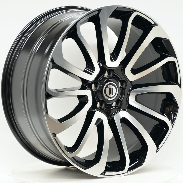 Load image into Gallery viewer, FIN 22x9.5 5/120 Black Machined - RANGE ROVER SPORT