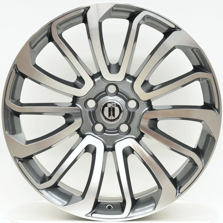 Load image into Gallery viewer, FIN 22x9.5 5/120 Grey Machined - RANGE ROVER SPORT