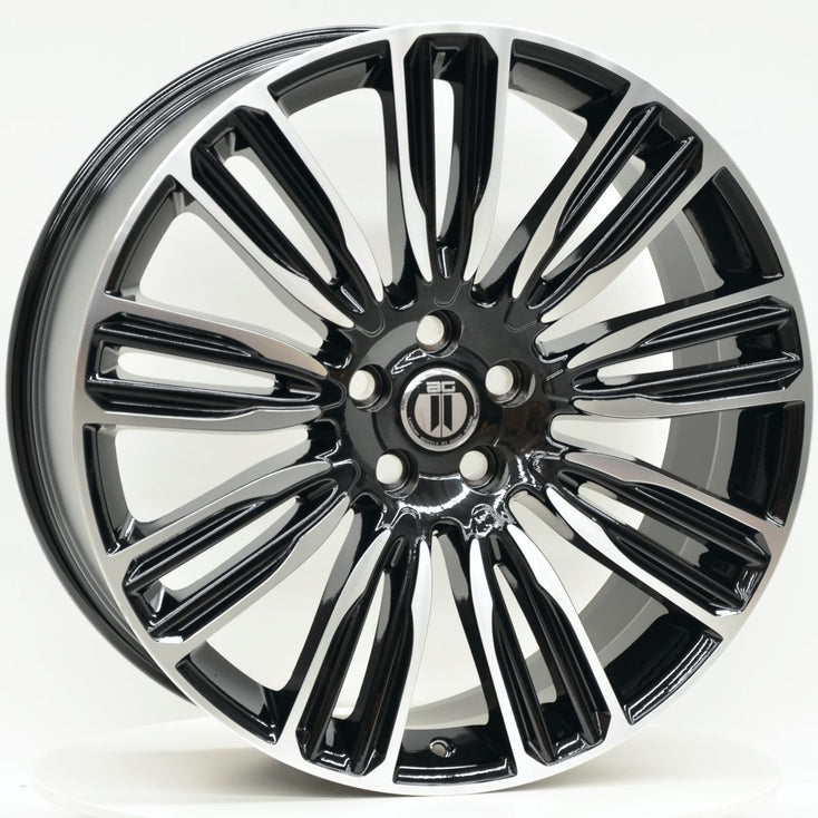 Load image into Gallery viewer, VELA 21x9.5 5/108 Black Machined - RANGE ROVER EVOQUE / VELAR