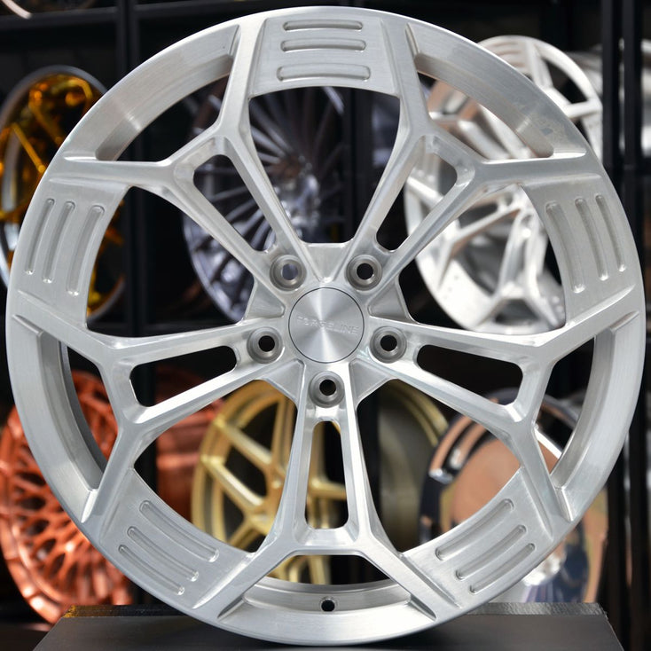 Load image into Gallery viewer, Forged Style 822 Brushed Alloy 20 Inch Staggered Wheels - Ford Mustang