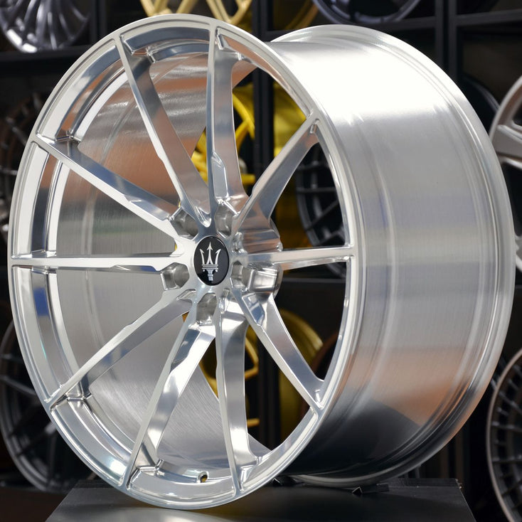 Load image into Gallery viewer, Forged Style 824 Polished 21 Inch Staggered Wheels - Maserati Ghibli