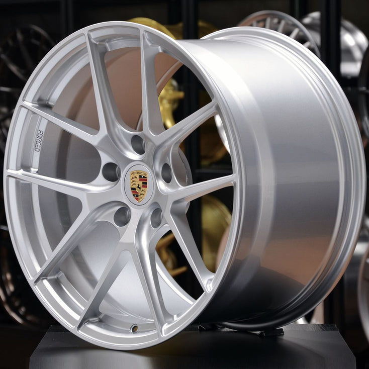 Load image into Gallery viewer, Forged Style 860A Silver 19 Inch Wheels - Porsche 911 Carrera 996 997 Narrow Body C2S