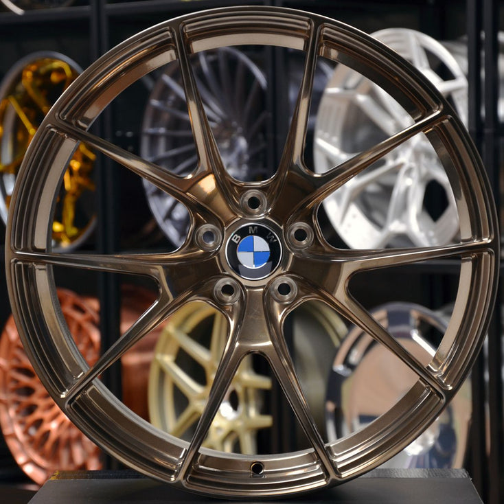 Load image into Gallery viewer, Forged Style 860 Polished Coffee 19 Inch Staggered Wheels - BMW M3 M4 F80 F82