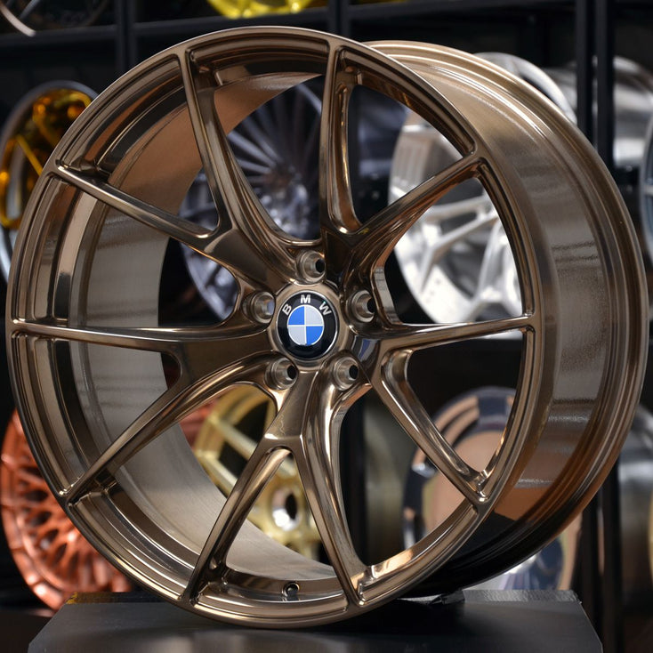 Load image into Gallery viewer, Forged Style 860 Polished Coffee 19 Inch Staggered Wheels - BMW M3 M4 F80 F82