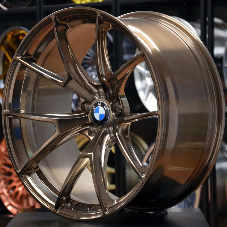 Load image into Gallery viewer, Forged Style 860 Polished Coffee 19 Inch Staggered Wheels - BMW M3 M4 F80 F82
