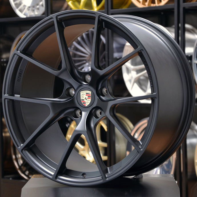 Forged Style 860 Satin Black 20/21 Inch Staggered Wheels - Porsche 911 992