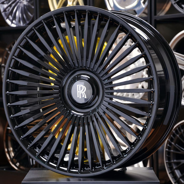 Load image into Gallery viewer, Forged Style 881A 23 Inch Wheels Gloss Black - Rolls-Royce Cullinan