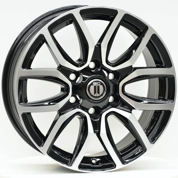 Load image into Gallery viewer, TRT2 Style 17 Inch Black Machined Wheels - TOYOTA